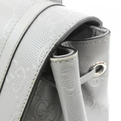 Pre-owned Gucci Gray Leather Backpack ()