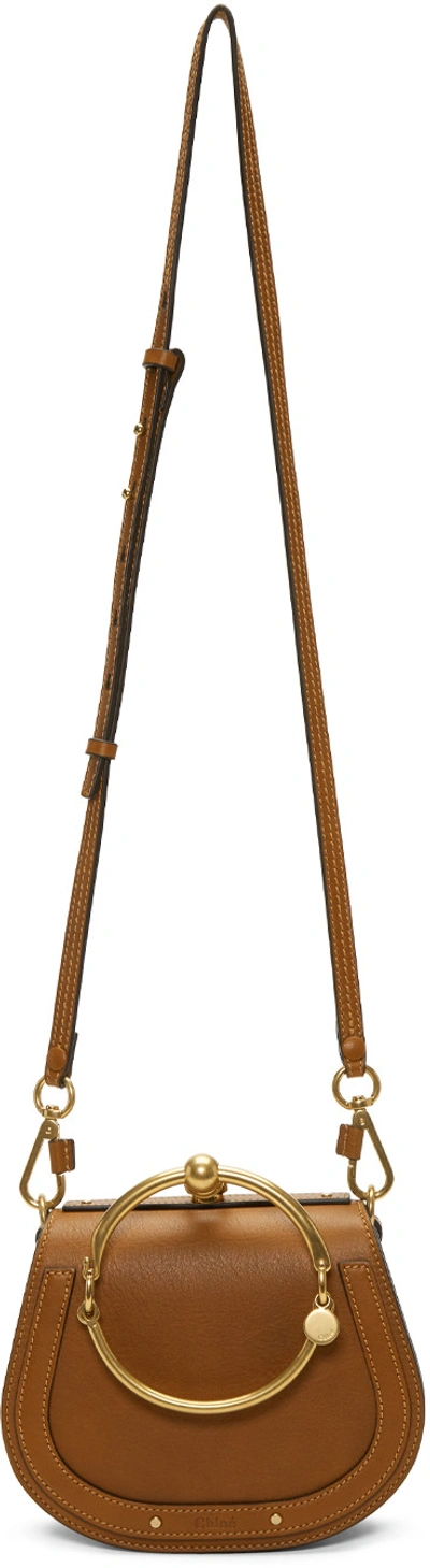 Chloé Chloe Small Nile Calfskin & Suede Bracelet Bag In Brown In 247 Caramel