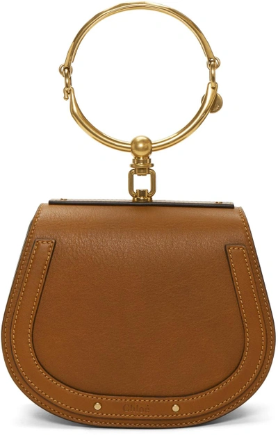 Shop Chloé Tan Small Nile Bracelet Bag