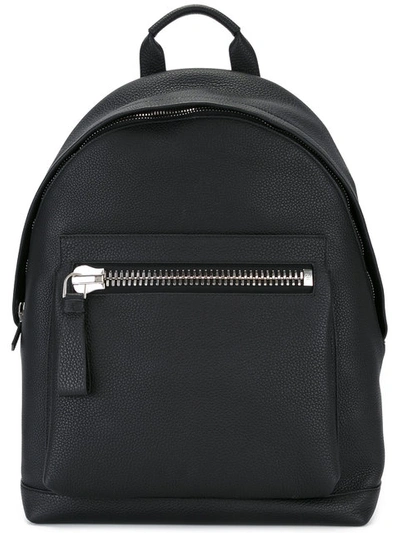 Tom Ford Buckley Pebble-grain Leather Backpack In Black