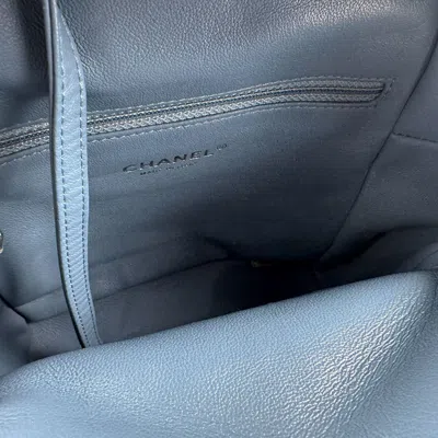 Pre-owned Chanel Blue Spangles Backpack ()