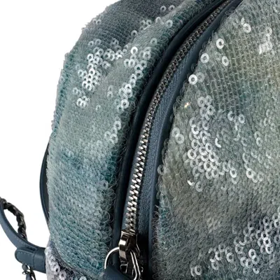 Pre-owned Chanel Blue Spangles Backpack ()