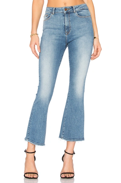 Dl1961 1961 Jackie Trimtone Cropped Flare Jeans In Marker