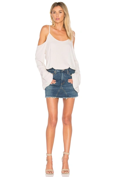 Shop Agolde Jeanette Mini Skirt In Phoenix