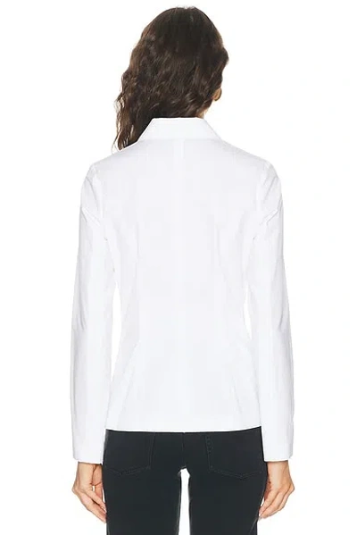 Brandon Maxwell Gage Fitted Button Up Jacket In Multi