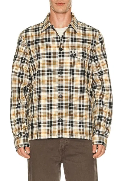 Fred Perry Textured Check Overshirt In Multi