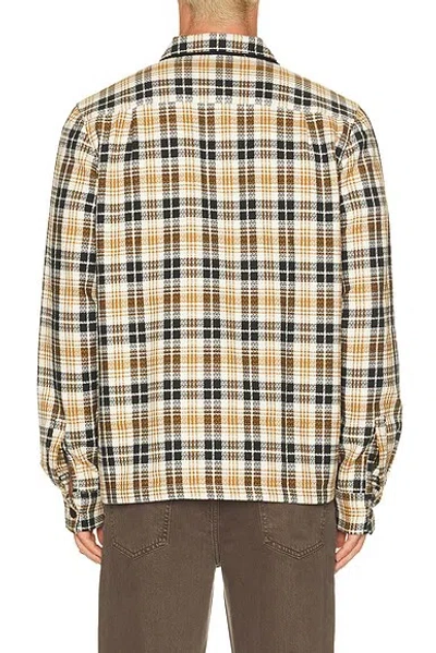 Fred Perry Textured Check Overshirt In Multi