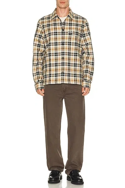 Fred Perry Textured Check Overshirt In Multi
