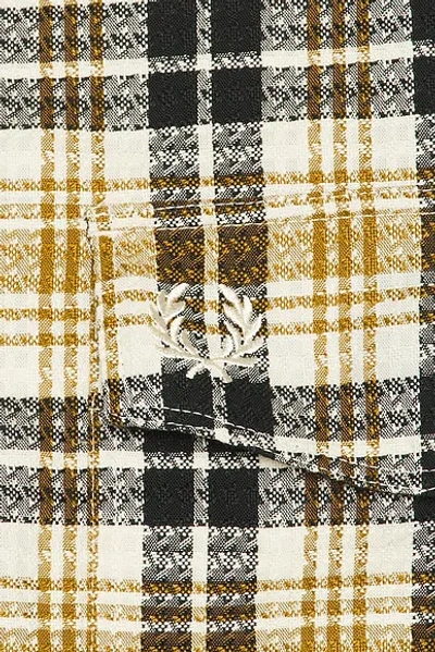 Fred Perry Textured Check Overshirt In Multi