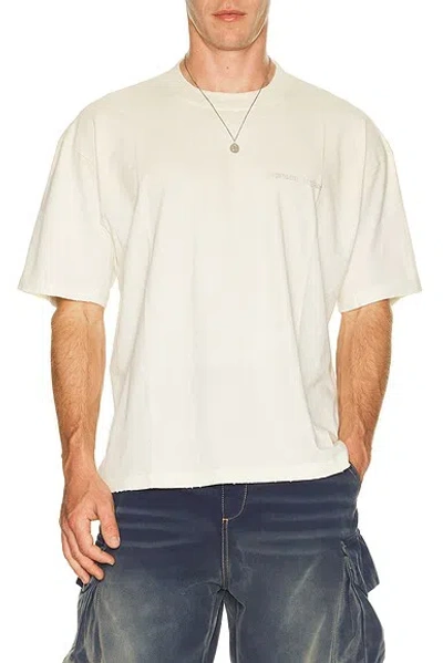 Represent Reverse Resent Tee In Flat White