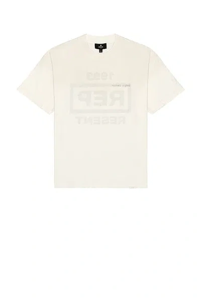 Represent Reverse Resent Tee In Flat White