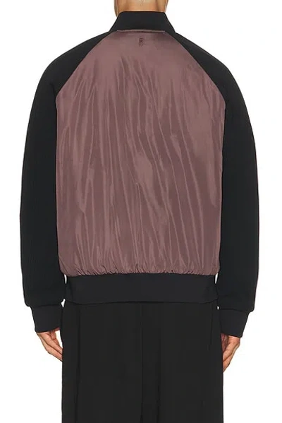 On Courtside Bomber In Mulberry & Black