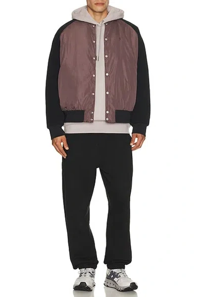 On Courtside Bomber In Mulberry & Black