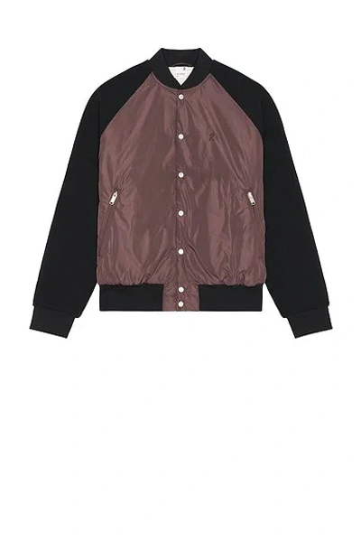 On Courtside Bomber In Mulberry & Black