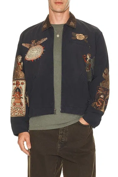 Samuel Zelig Folk Work Jacket In Multi