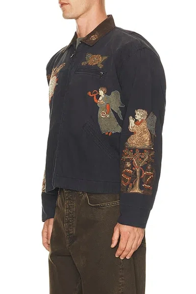 Samuel Zelig Folk Work Jacket In Multi