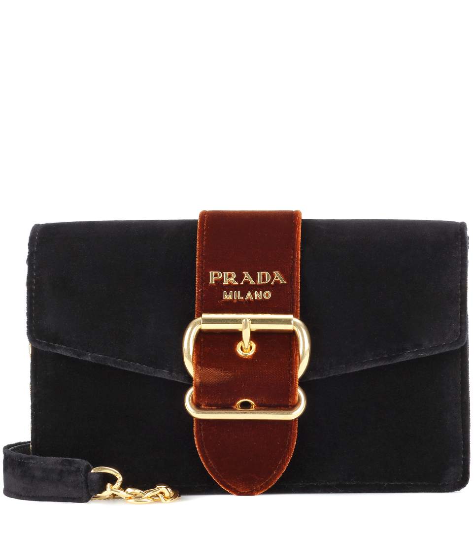 prada velvet shoulder bag