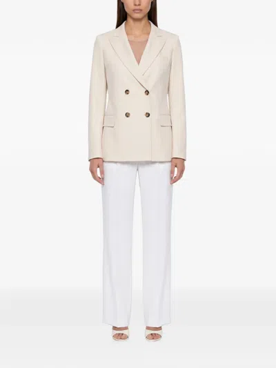 Weekend Max Mara Double-breasted Blazer In White