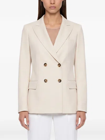 Weekend Max Mara Double-breasted Blazer In White