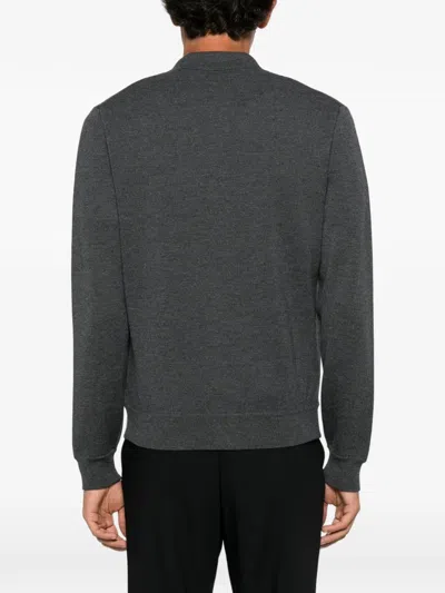 Corneliani Button-down Flap-pocket Sweater In Gray