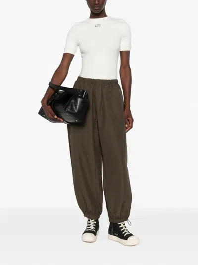Entire Studios Elasticated-cuff Trousers In Brown