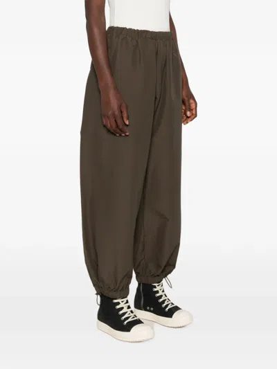 Entire Studios Elasticated-cuff Trousers In Brown