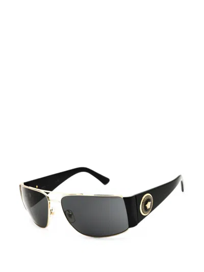 Versace Rectangle-frame Sunglasses In Black