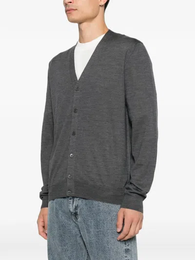 Corneliani Button-up Cardigan In Gray