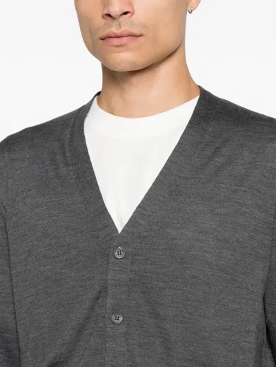 Corneliani Button-up Cardigan In Gray