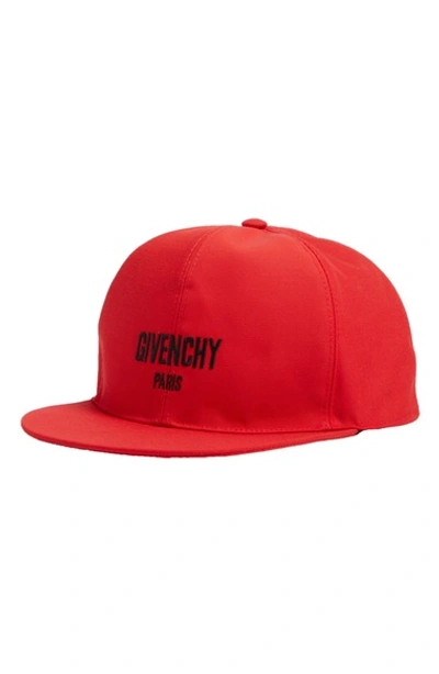 Shop Givenchy Canvas Baseball Cap In Red