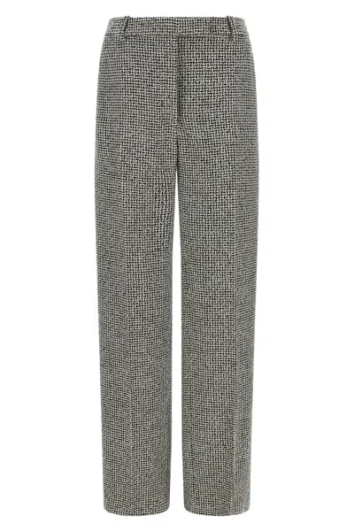 Tom Ford Houndstooth Pattern Pants In Gray