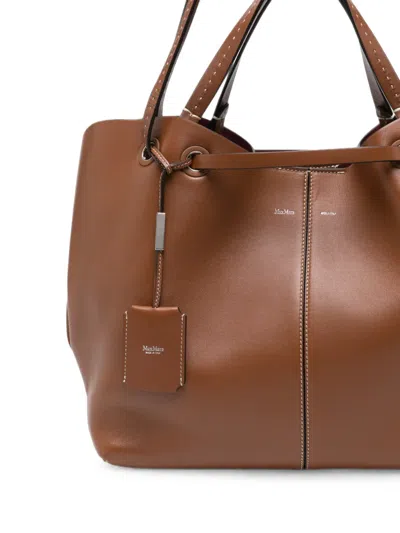 Max Mara Contrast-stitching Tote Bag In Pattern