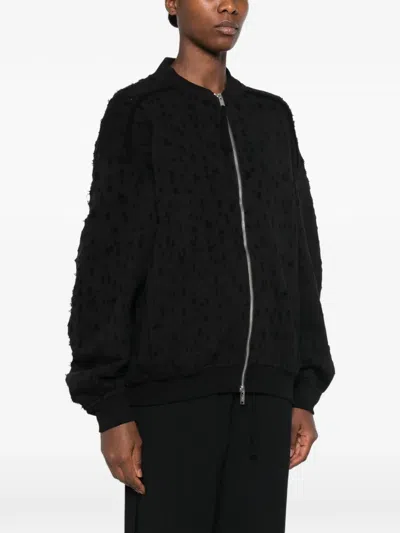 Thom Krom Distressed Ruched-sleeve Jacket In Multi
