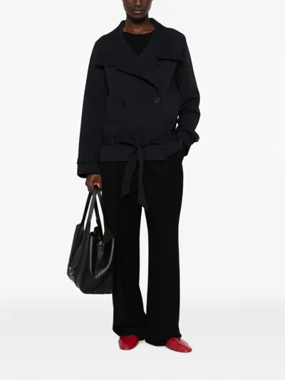 Samsoe & Samsoe Sabianca Double-breasted Belted Jacket In Multi