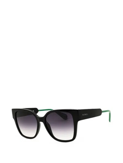 Max & Co Rectangle-frame Sunglasses In Black