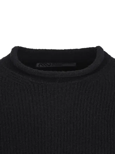 Massimo Osti Studio Ribbed-knit Sweater In Black