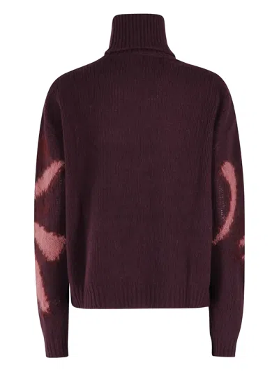 Roberto Collina Roll-neck Patterned Sweater In Multi
