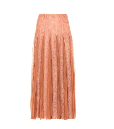 Valentino Silk Skirt In Orange