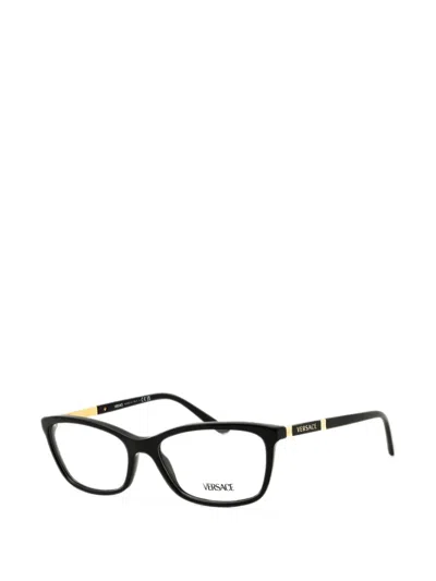 Versace Rectangular-frame Glasses In Black