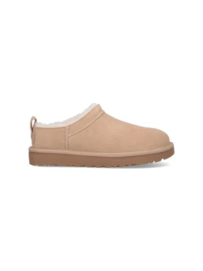 Ugg Short Suede Ankle Boots With Shearling Lining And Pull Tab In Multi