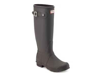 Hunter Original Back Adjustable Tall Rain Boot In Black
