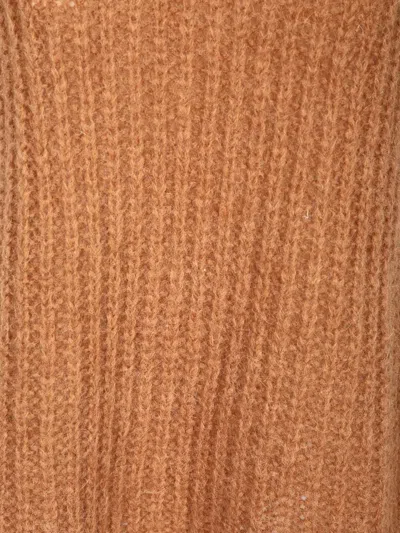 Herno Sleeveless Turtleneck Sweater In Orange