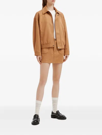 B+ab Elasticated-hem Jacket In Brown