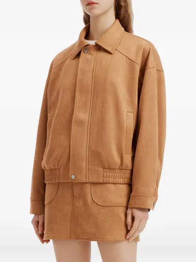 B+ab Elasticated-hem Jacket In Brown