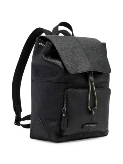 The Bridge Pebbled Leather Flap Backpack In Pattern