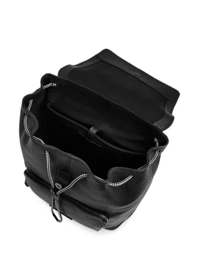 The Bridge Pebbled Leather Flap Backpack In Pattern