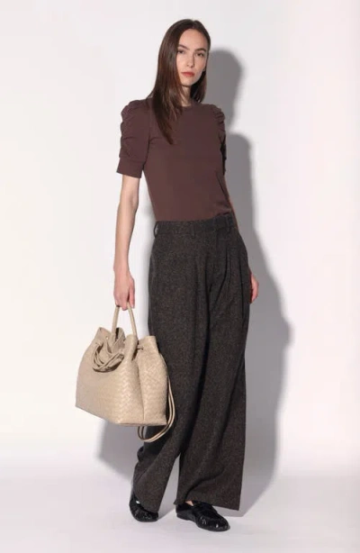 Walter Baker Hazel Large Leather Tote In Eggshell