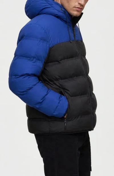 Noize Hector Quilted Puffer Jacket In Multi