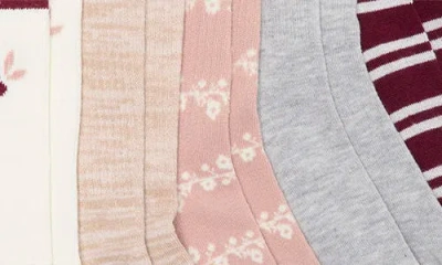 Nordstrom Rack Roll Top 5-pack Assorted Crew Socks In Multi