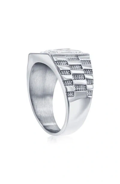 Blackjack Eagle Signet Ring In Silver